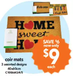 Cheap as Chips coir mats offer