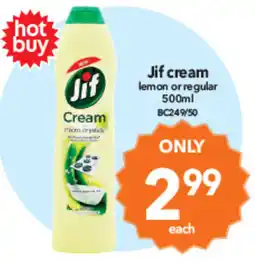 Cheap as Chips Jif cream offer