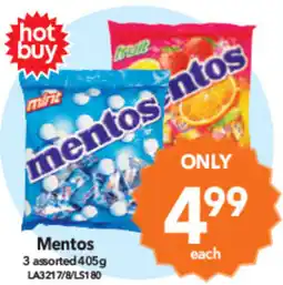Cheap as Chips Mentos offer