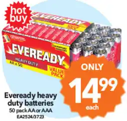 Cheap as Chips Eveready heavy duty batteries offer