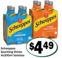 Friendly Grocer Schweppes Sparkling Drinks Varieties offer