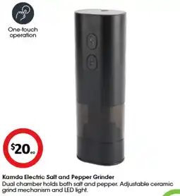 Coles Kamda Electric Salt and Pepper Grinder offer
