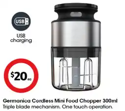 Coles Germanica Cordless Mini Food Chopper offer
