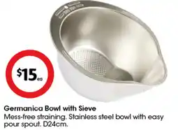 Coles Germanica Bowl with Sieve offer