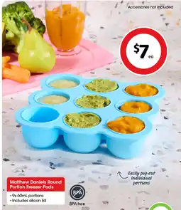 Coles Matthew Daniels Round Portion Freezer Pods offer