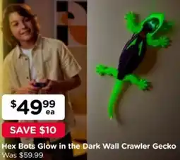 Toyworld Hex Bots Glow in the Dark Wall Crawler Gecko offer