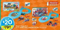 Toyworld Bluey & Bingo Race or it's Spidey Time 2.4m Slot Car Set offer