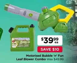 Toyworld Motorised Bubble ‘n’ Fun Leaf Blower Combo offer