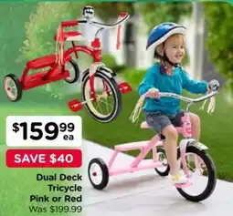 Toyworld Dual Deck Tricycle Pink or Red offer