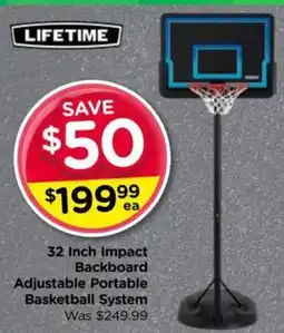Toyworld 32 Inch Impact Backboard Adjustable Portable Basketball System offer