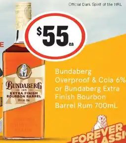 IGA Liquor Bundaberg Extra Finish Bourbon Barrel Rum offer