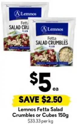 Drakes Lemnos Fetta Salad Crumbles or Cubes offer