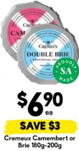 Drakes Cremeux Camembert or Brie offer