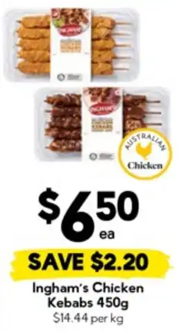 Drakes Ingham's Chicken Kebabs offer