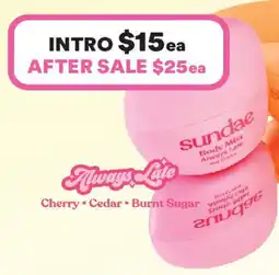 Priceline Sundae body always late offer