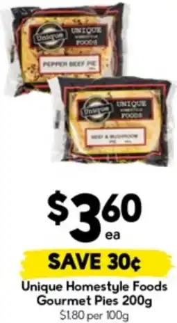 Drakes Unique Homestyle Foods Gourmet Pies offer