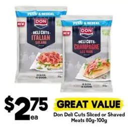 Drakes Don Deli Cuts Sliced or Shaved Meats offer