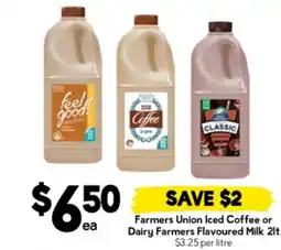 Drakes Farmers Union Iced Coffee or Dairy Farmers Flavoured Milk offer