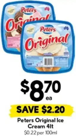 Drakes Peters Original Ice Cream offer