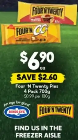 Drakes Four 'N Twenty Pies offer