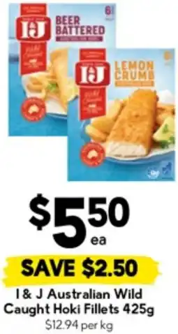 Drakes I& J Australian Wild Caught Hoki Fillets offer