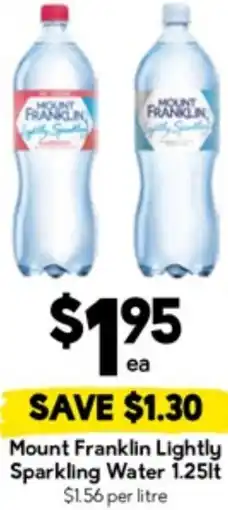 Drakes Mount Franklin Lightly Sparkling Water offer