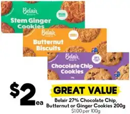 Drakes Belair 27% Chocolate Chip, Butternut or Ginger Cookies offer