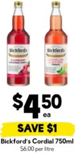 Drakes Bickford's Cordial offer