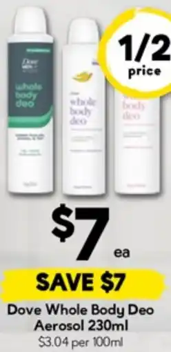 Drakes Dove Whole Body Deo Aerosol offer