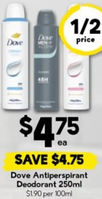 Drakes Dove Antiperspirant Deodorant offer