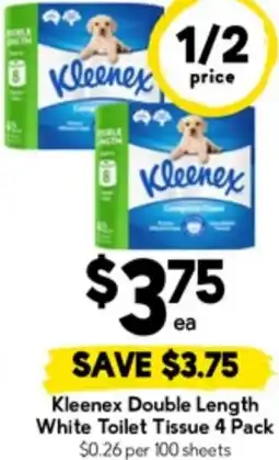Drakes Kleenex Double Length White Toilet Tissue offer