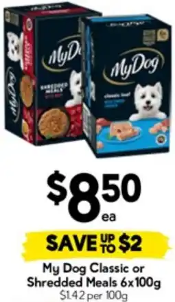 Drakes My Dog Classic or Shredded Meals offer