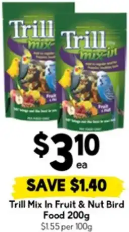 Drakes Trill Mix In Fruit & Nut Bird Food offer