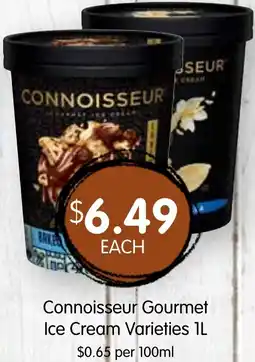 Spudshed Connoisseur Gourmet Ice Cream offer