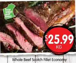 Spudshed Whole Beef Scotch Fillet Economy offer