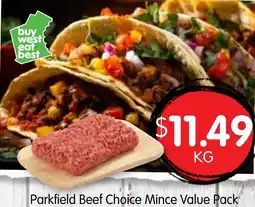 Spudshed Parkfield Beef Choice Mince offer