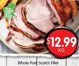 Spudshed Whole Pork Scotch Fillet offer