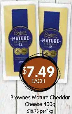 Spudshed Brownes Mature Cheddar Cheese offer