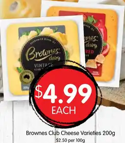 Spudshed Brownes Club Cheese Varieties offer