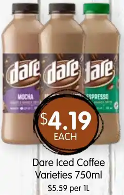Spudshed Dare Iced Coffee Varieties offer