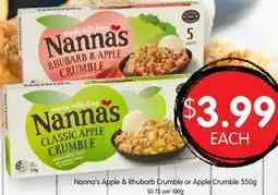Spudshed Nanna's Apple & Rhubarb Crumble or Apple Crumble offer