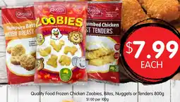 Spudshed Quality Food Frozen Chicken Zoobies, Bites, Nuggets or Tenders offer