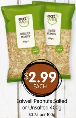 Spudshed Eatwell Peanuts Salted or Unsalted offer