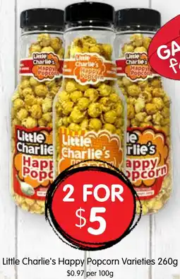 Spudshed Little Charlie's Happy Popcorn Varieties offer