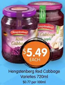 Spudshed Hengstenberg Red Cabbage Varieties offer