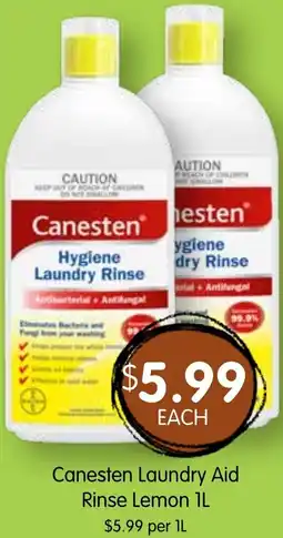Spudshed Canesten Laundry Aid Rinse Lemon offer