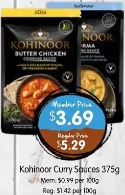 Spudshed Kohinoor Curry Sauces offer