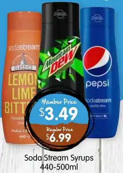 Spudshed Soda Stream Syrups offer
