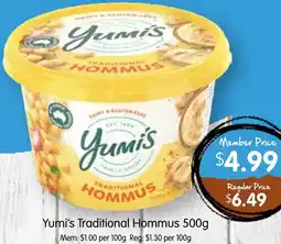 Spudshed Yumi's Traditional Hommus offer