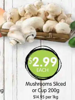 Spudshed Mushrooms Sliced or Cup offer